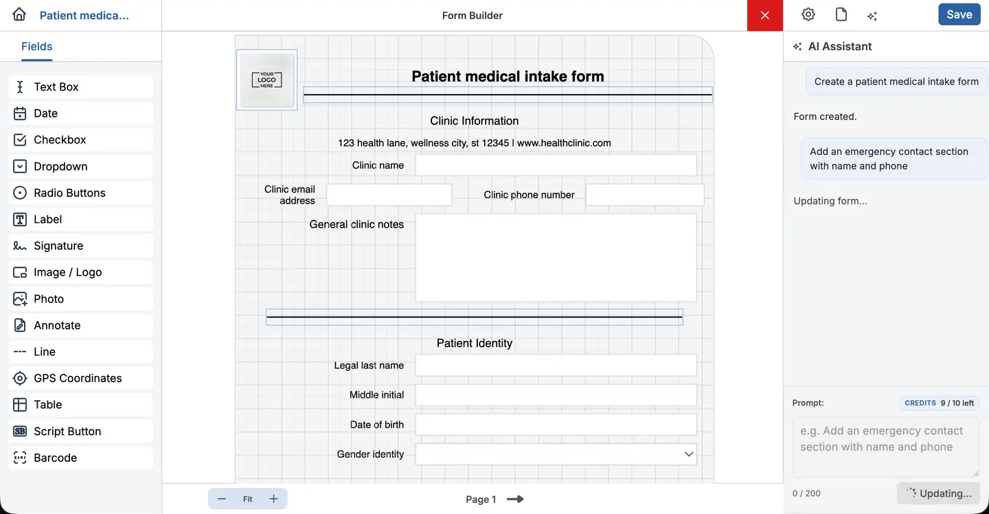 Updating Your Form
