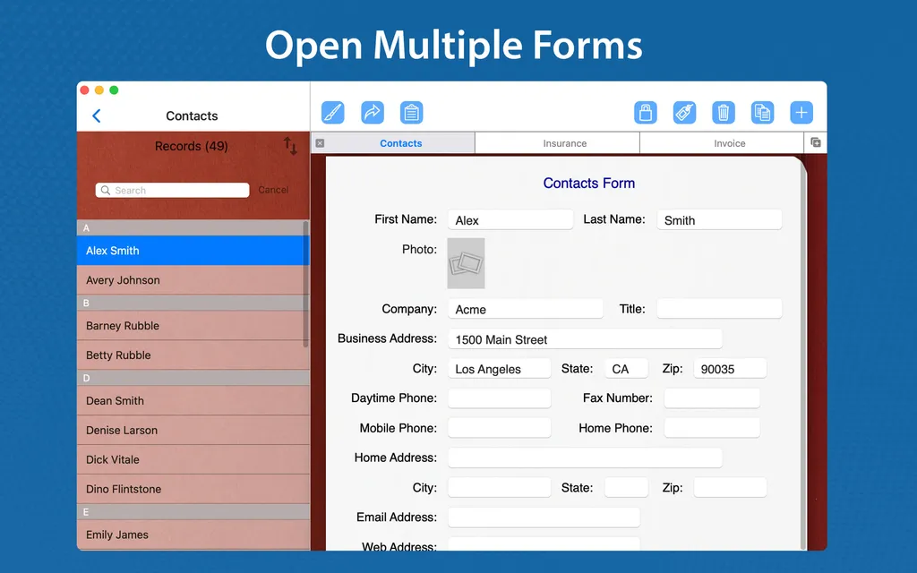 Navigating multi-page forms with FormConnect form tabs