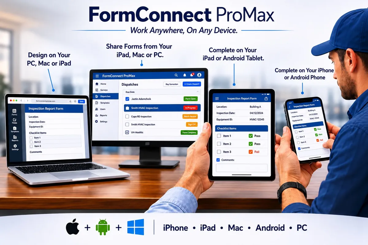 FormConnect ProMax multi-user digital forms on desktop and mobile