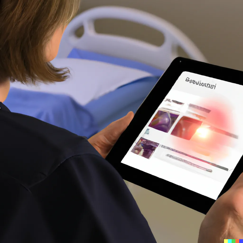 Healthcare clinician using digital patient intake forms