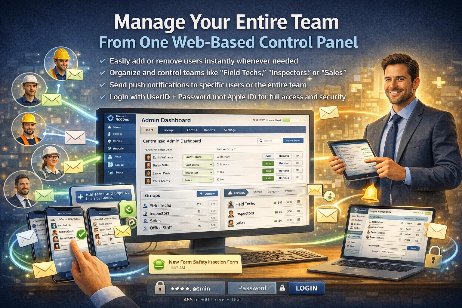 FormConnect ProMax multi-user digital forms on desktop and mobile