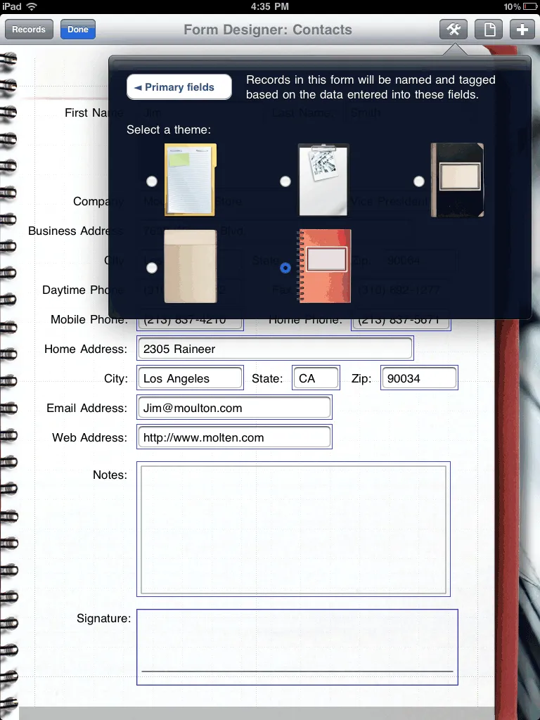 Select Theme