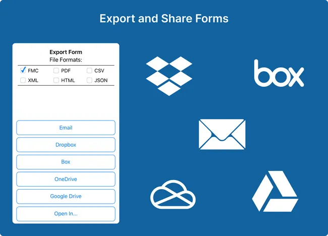 Export and share data